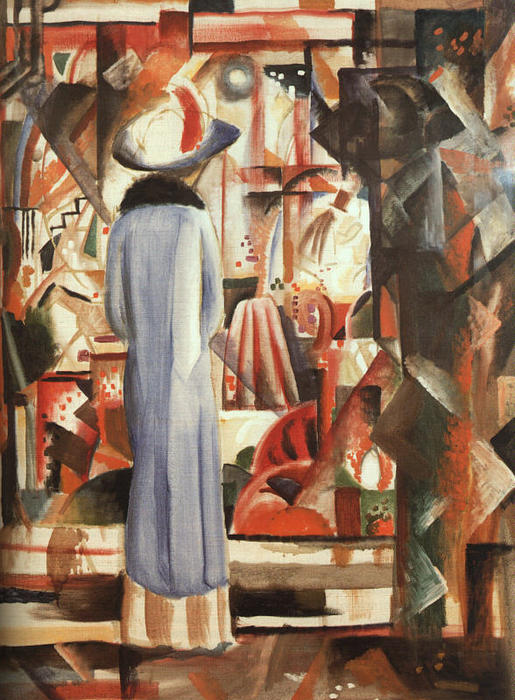 Wikioo.org - Bách khoa toàn thư về mỹ thuật - Vẽ tranh, Tác phẩm nghệ thuật August Macke - Large Bright Shop