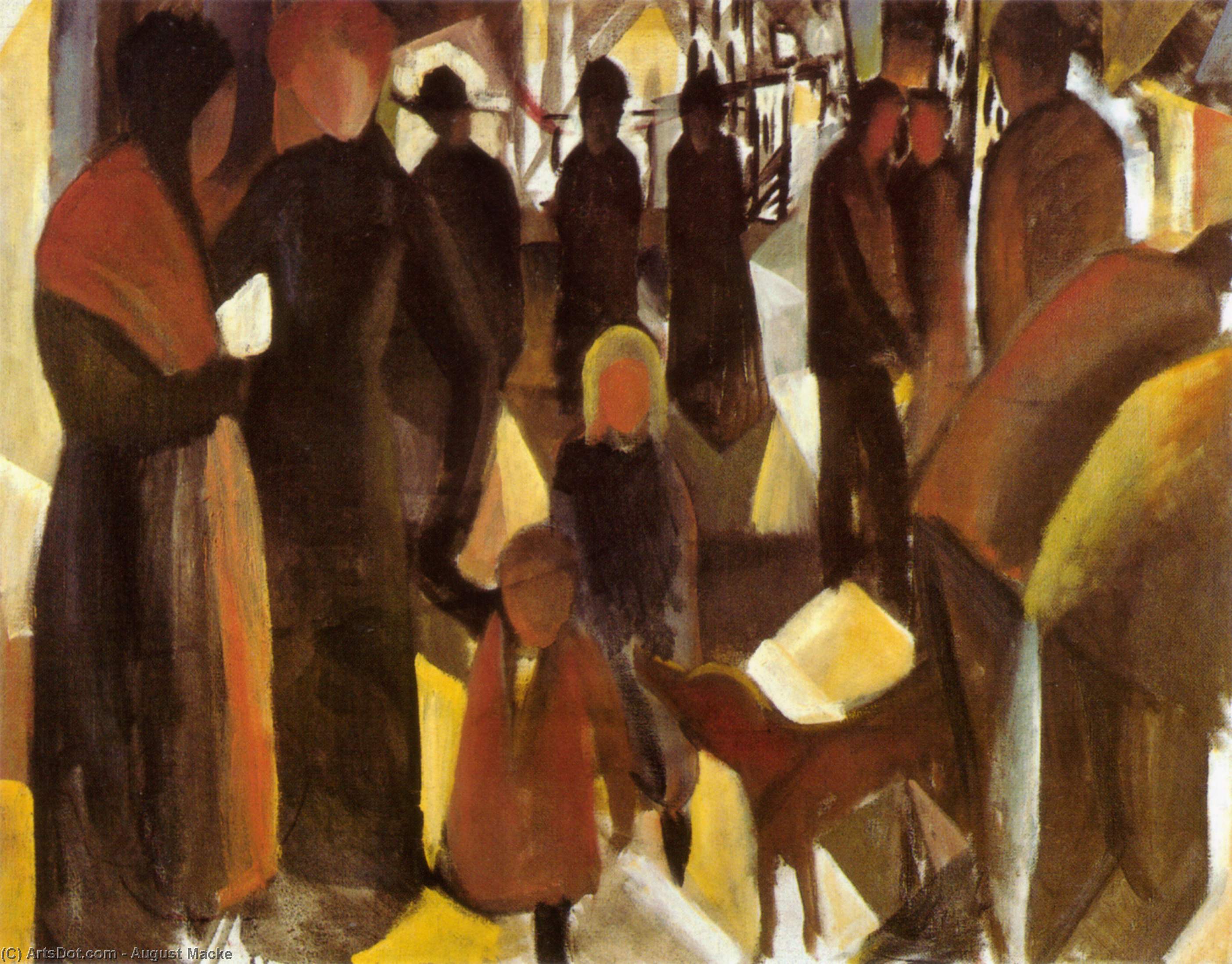 Wikioo.org - The Encyclopedia of Fine Arts - Painting, Artwork by August Macke - Leave-taking