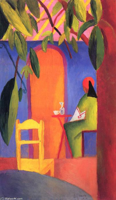 Wikioo.org - The Encyclopedia of Fine Arts - Painting, Artwork by August Macke - Turkish Cafe (II)