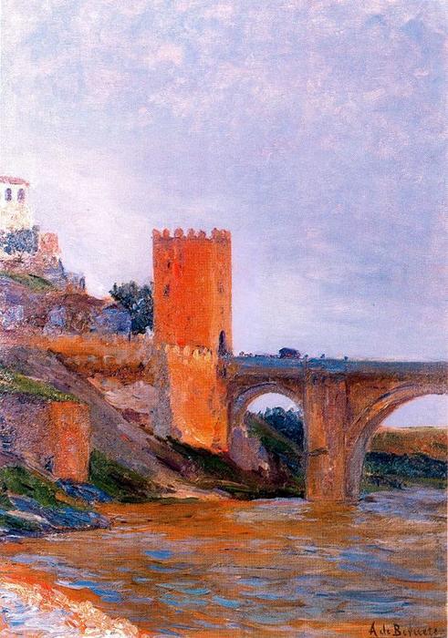Wikioo.org – L'Enciclopedia delle Belle Arti - Pittura, Opere di Aureliano De Beruete Y Moret - El puente de Alcántara en Toledo