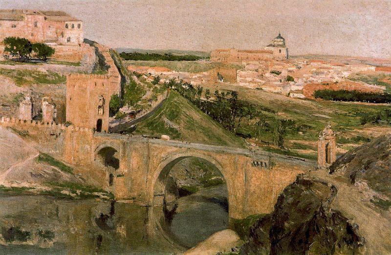 Wikioo.org – La Enciclopedia de las Bellas Artes - Pintura, Obras de arte de Aureliano De Beruete Y Moret - Vista de Toledo