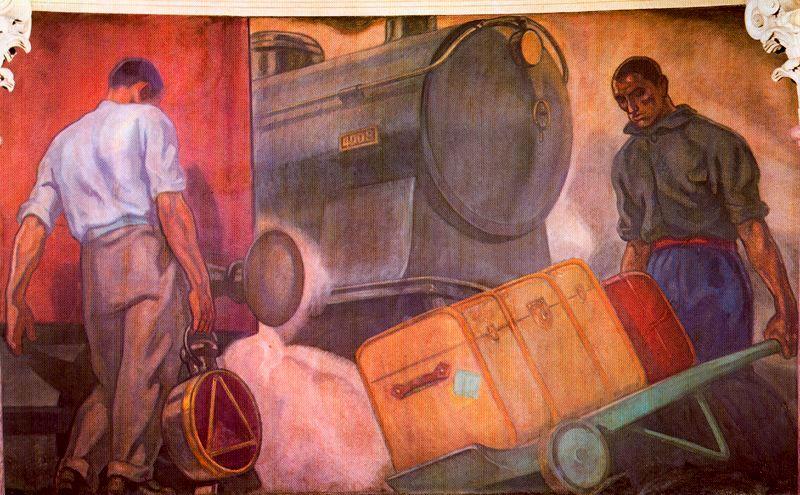 WikiOO.org - Енциклопедия за изящни изкуства - Живопис, Произведения на изкуството Aurelio Arteta - El ferrocarril