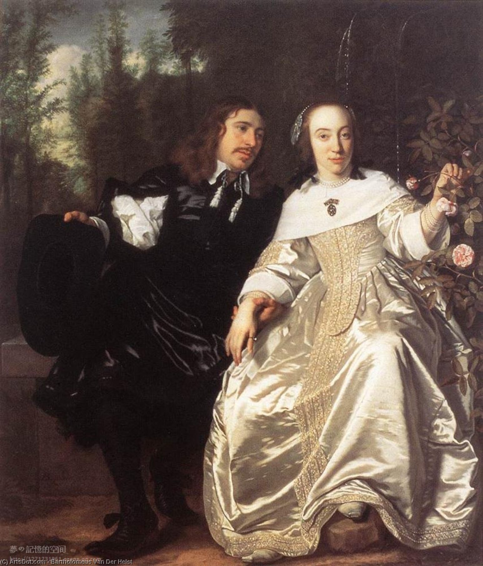 Wikioo.org - สารานุกรมวิจิตรศิลป์ - จิตรกรรม Bartholomeus Van Der Helst - Abraham del Court and Maria de Keersegieter