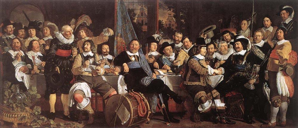 Wikioo.org - The Encyclopedia of Fine Arts - Painting, Artwork by Bartholomeus Van Der Helst - Celebration Of The Peace Of Munster