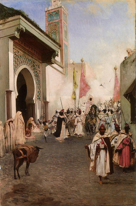 Wikioo.org - สารานุกรมวิจิตรศิลป์ - จิตรกรรม Jean-Joseph Constant (Benjamin-Constant) - Entrance of Mohammed II