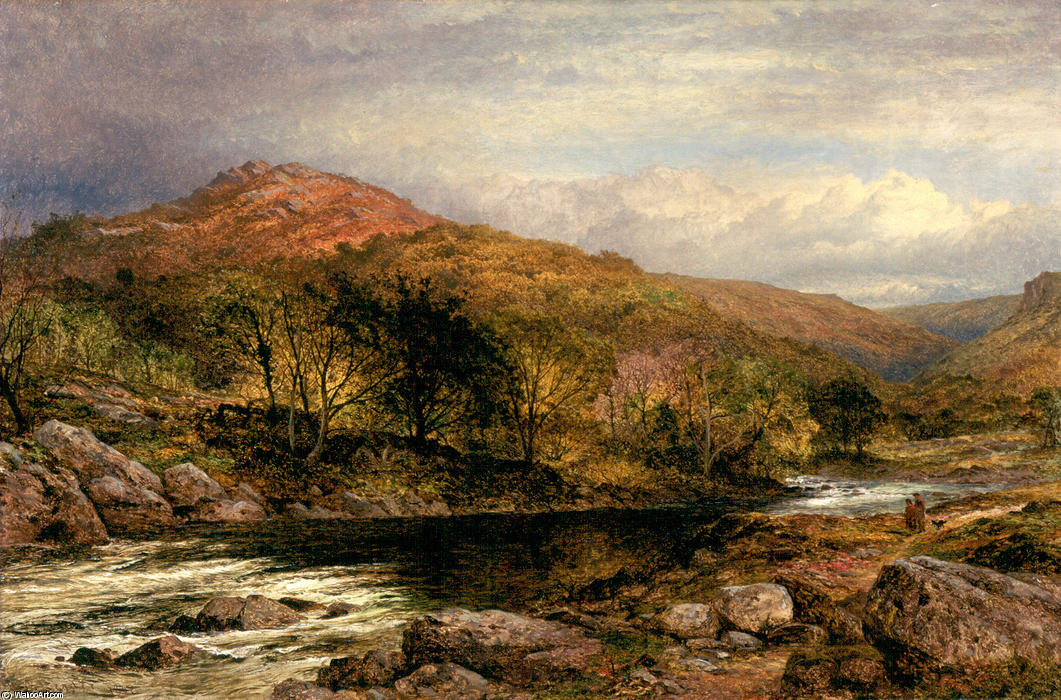 Wikioo.org - The Encyclopedia of Fine Arts - Painting, Artwork by Benjamin Williams Leader - AUTUMN IN NORTH WALES