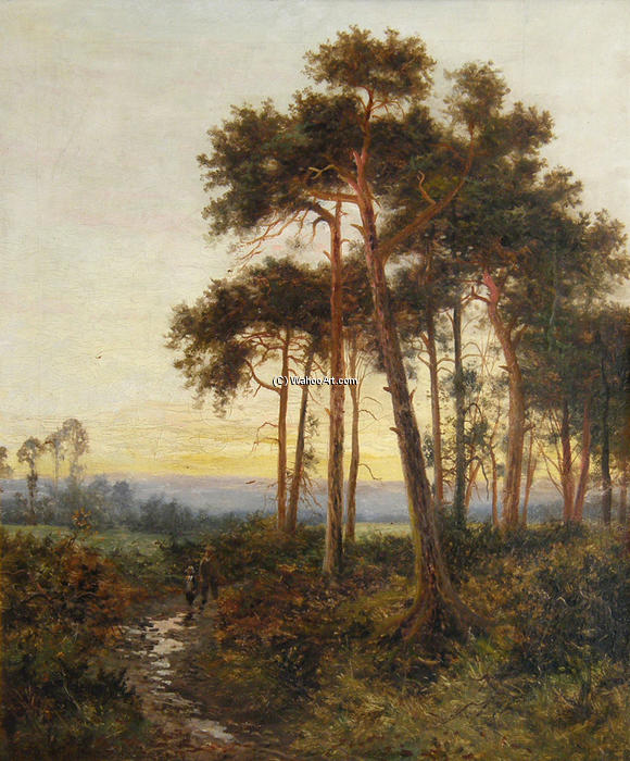 Wikioo.org - The Encyclopedia of Fine Arts - Painting, Artwork by Benjamin Williams Leader - EVENING TIME