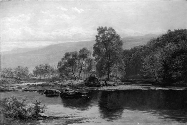 Wikioo.org - The Encyclopedia of Fine Arts - Painting, Artwork by Benjamin Williams Leader - NEAR CAPEL CURIG, NORTH WALES