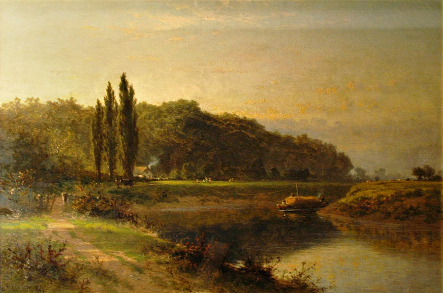 Wikioo.org - The Encyclopedia of Fine Arts - Painting, Artwork by Benjamin Williams Leader - ON THE SEVERN BELOW WORCESTER