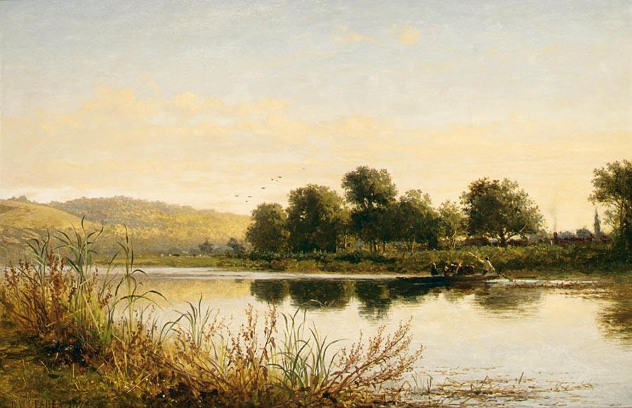 Wikioo.org - The Encyclopedia of Fine Arts - Painting, Artwork by Benjamin Williams Leader - Streatley on Thames
