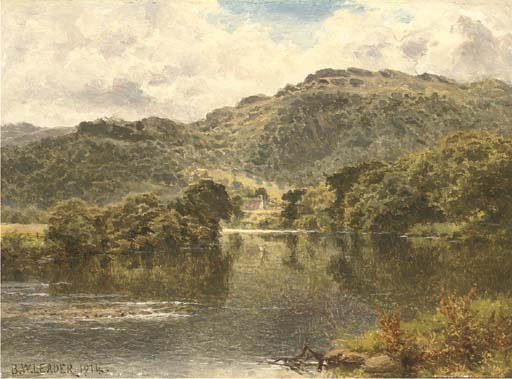 Wikioo.org - The Encyclopedia of Fine Arts - Painting, Artwork by Benjamin Williams Leader - THE CONWAY AT BETTWS-Y-COED