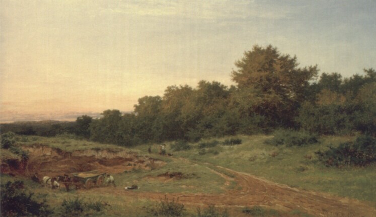 Wikioo.org - The Encyclopedia of Fine Arts - Painting, Artwork by Benjamin Williams Leader - The Sandpit Burrows Cross