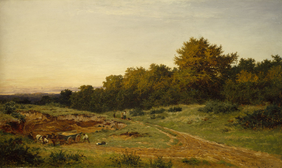 Wikioo.org - The Encyclopedia of Fine Arts - Painting, Artwork by Benjamin Williams Leader - THE SANDPIT, BURROW'S CROSS