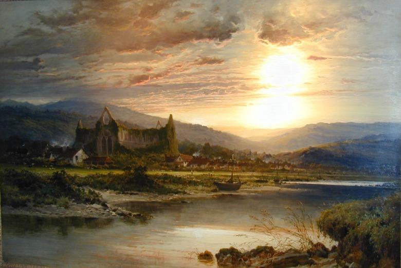 WikiOO.org - Encyclopedia of Fine Arts - Schilderen, Artwork Benjamin Williams Leader - Tintern abbey