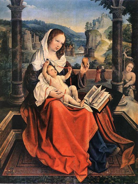 Wikioo.org - The Encyclopedia of Fine Arts - Painting, Artwork by Bernaert Van Orley - Virgin And Child 1
