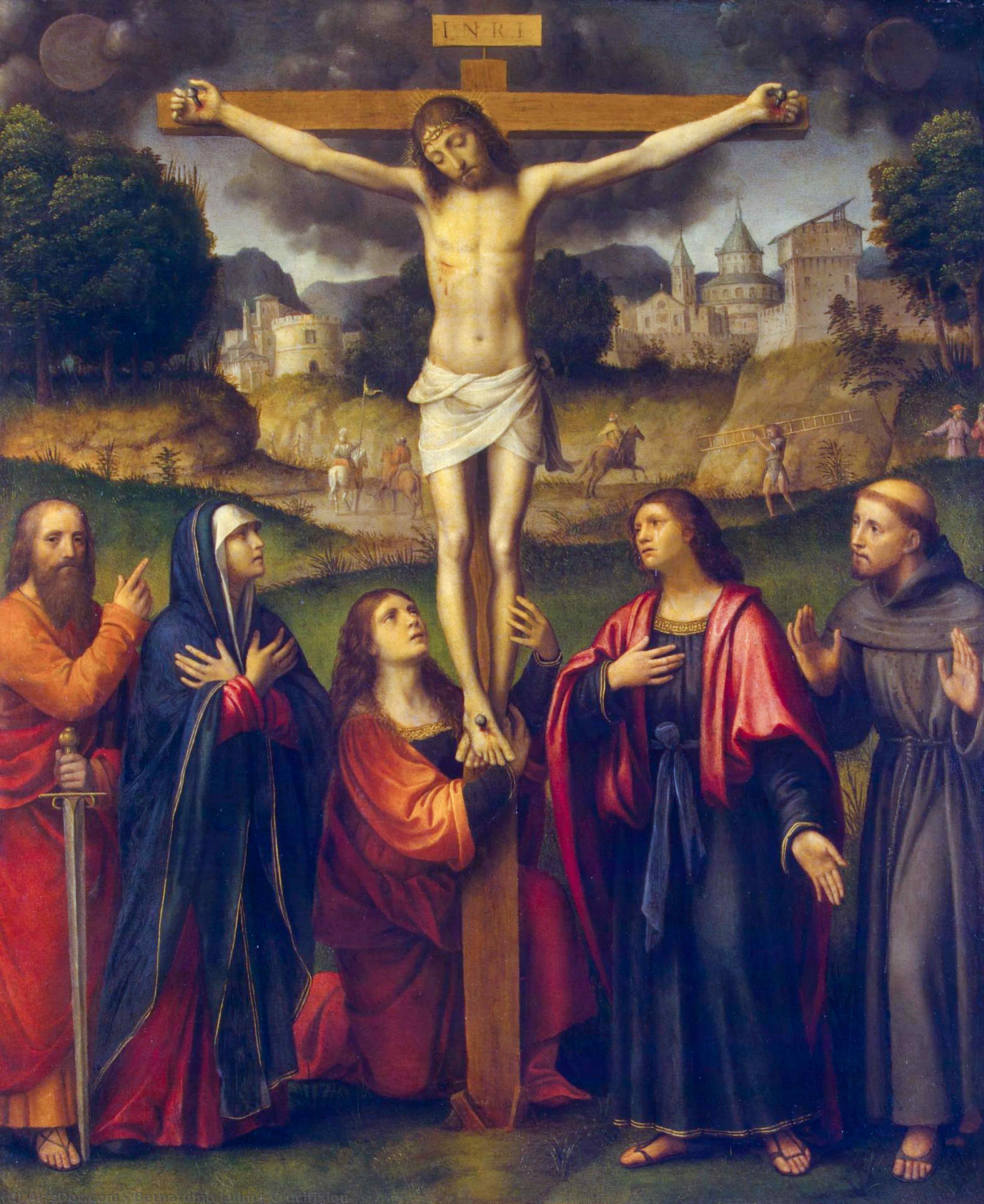WikiOO.org - 백과 사전 - 회화, 삽화 Bernardino Luini - Crucifixion