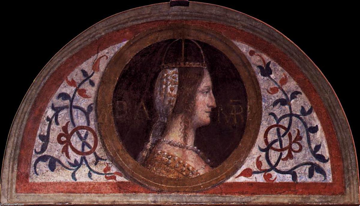 Wikioo.org - The Encyclopedia of Fine Arts - Painting, Artwork by Bernardino Luini - Portrait of Bianca Maria Visconti