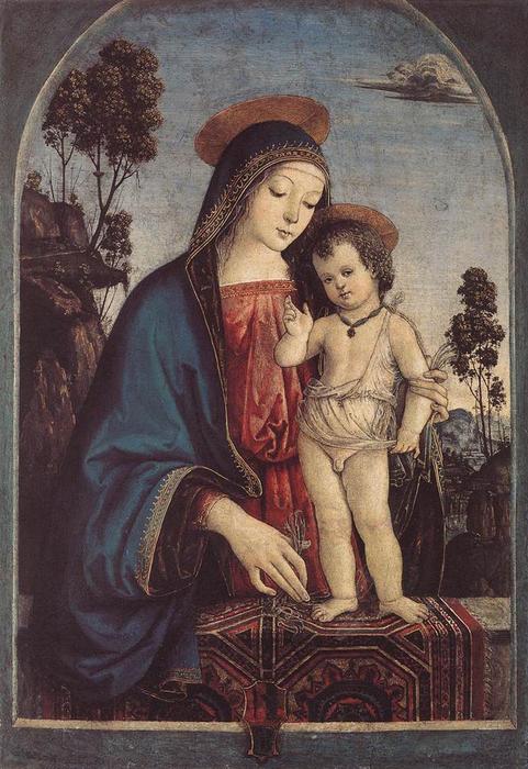 Wikioo.org – La Enciclopedia de las Bellas Artes - Pintura, Obras de arte de Bernardino Di Betto (Pintoricchio) - la virgen y el niño