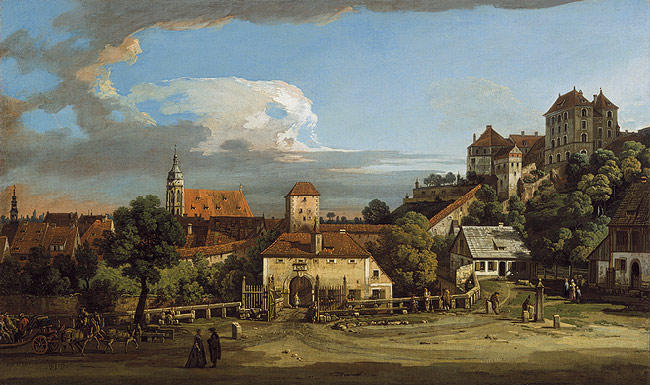Wikioo.org - The Encyclopedia of Fine Arts - Painting, Artwork by Bernardo Bellotto - Pirna. The Obertor from the South