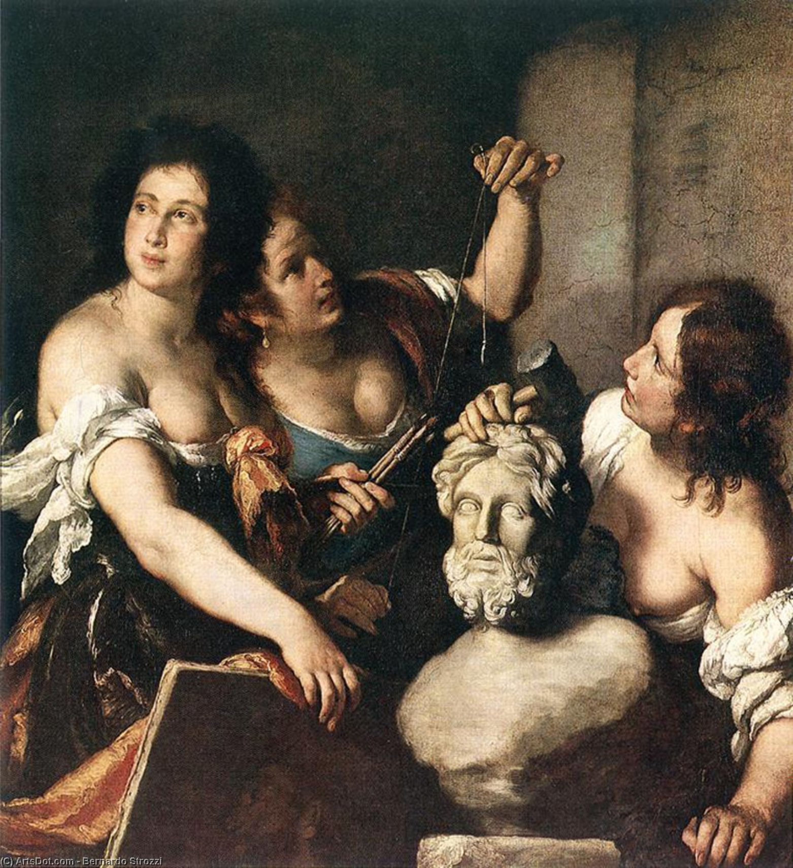 Wikioo.org – L'Enciclopedia delle Belle Arti - Pittura, Opere di Bernardo Strozzi - allegoria del arti