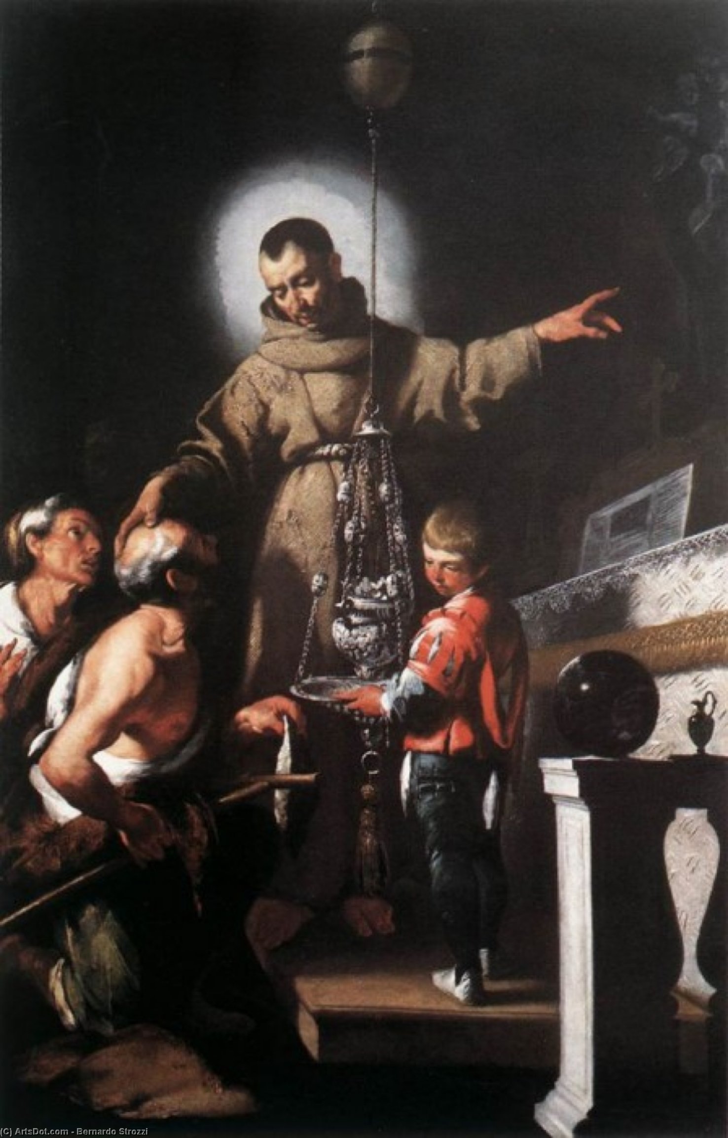 Wikioo.org – L'Enciclopedia delle Belle Arti - Pittura, Opere di Bernardo Strozzi - il miracolo di s . Diego di Alcantara