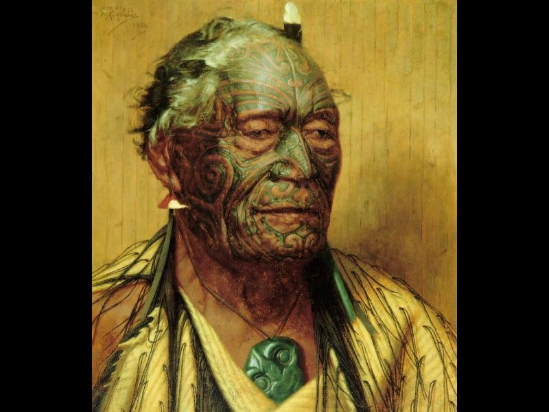 WikiOO.org - Енциклопедия за изящни изкуства - Живопис, Произведения на изкуството Charles Frederick Goldie - Tamati Waaka Nene