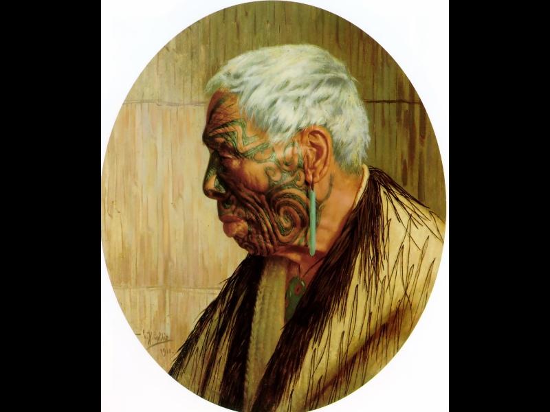 Wikioo.org - Encyklopedia Sztuk Pięknych - Malarstwo, Grafika Charles Frederick Goldie - The last of the Cannibals