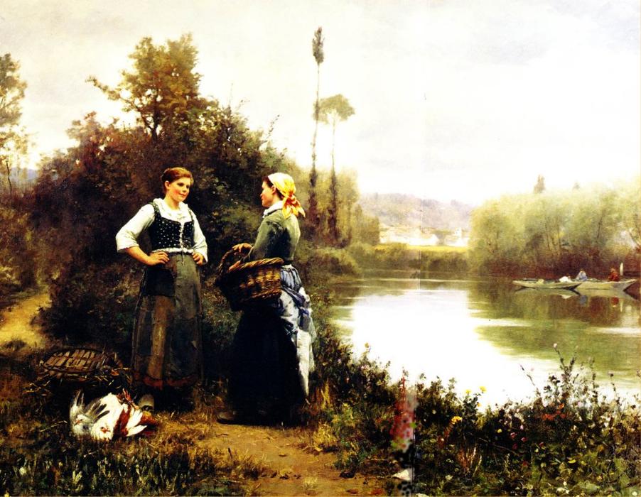 Wikioo.org - The Encyclopedia of Fine Arts - Painting, Artwork by Daniel Ridgway Knight - On the Way to Market