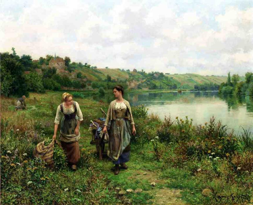Wikioo.org - The Encyclopedia of Fine Arts - Painting, Artwork by Daniel Ridgway Knight - The Seine at Vernon