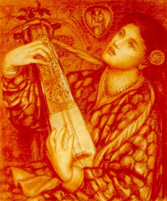 Wikoo.org - موسوعة الفنون الجميلة - اللوحة، العمل الفني Dante Gabriel Rossetti - A Christmas Carol