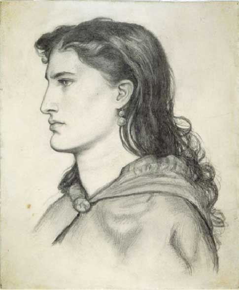 WikiOO.org - 백과 사전 - 회화, 삽화 Dante Gabriel Rossetti - Aggie 1