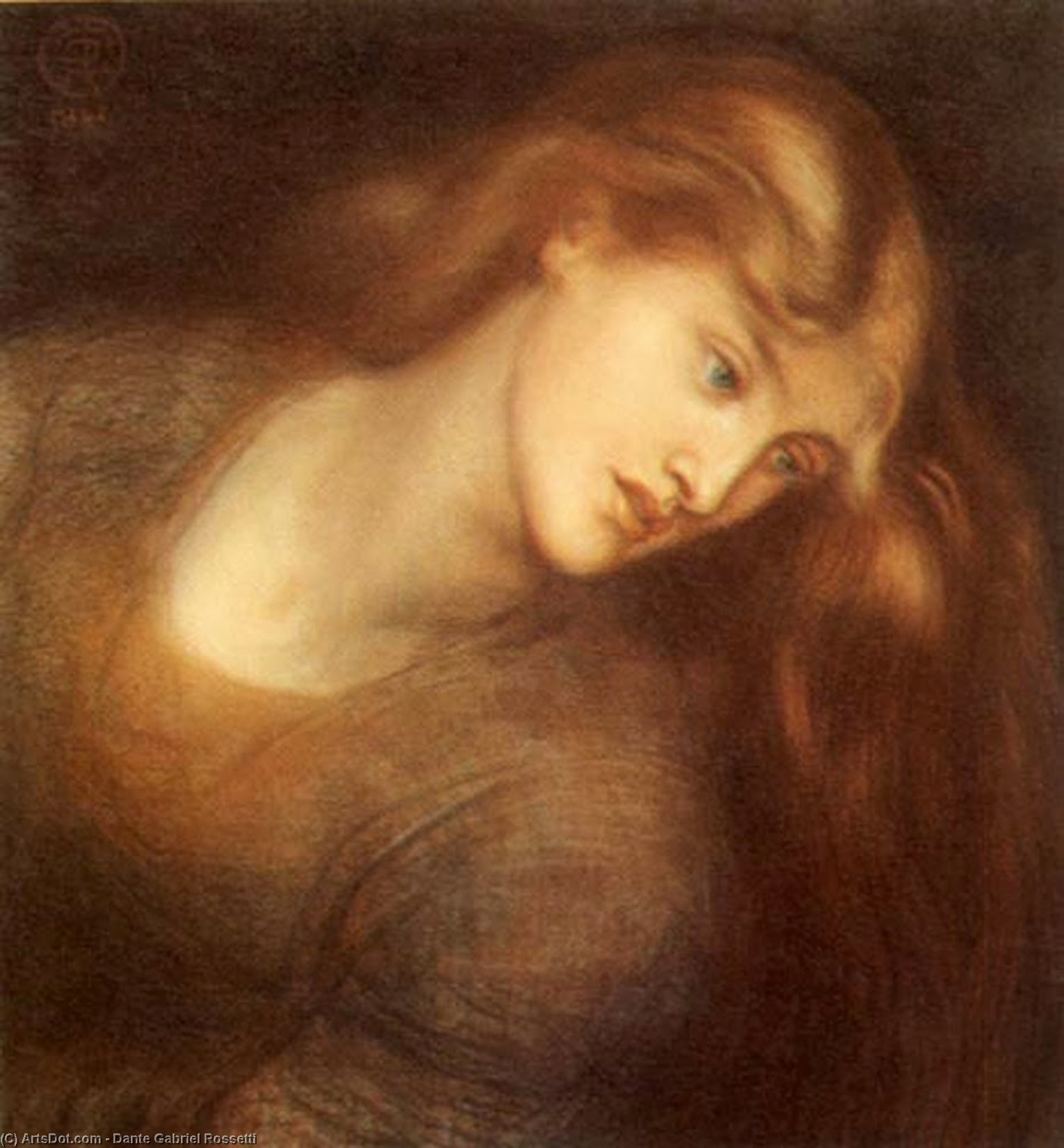 WikiOO.org - Енциклопедия за изящни изкуства - Живопис, Произведения на изкуството Dante Gabriel Rossetti - Aspecta Medusa