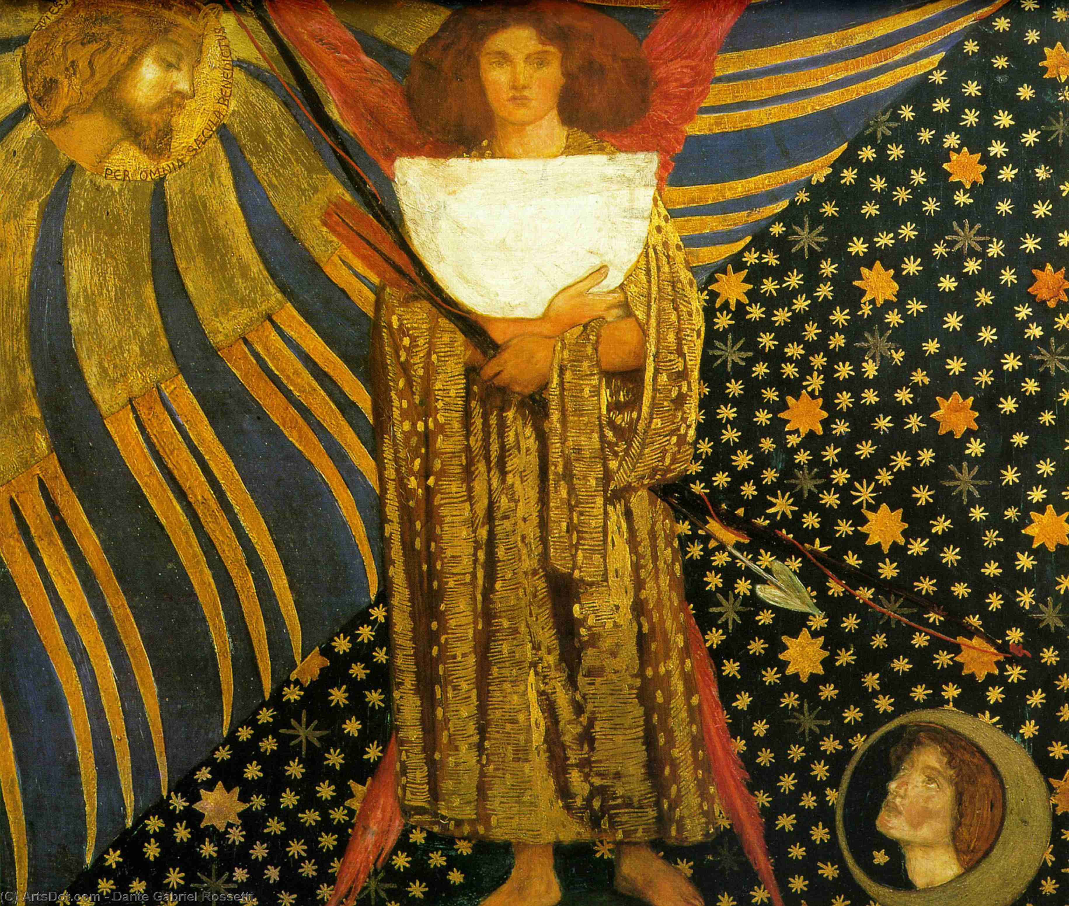 Wikioo.org - สารานุกรมวิจิตรศิลป์ - จิตรกรรม Dante Gabriel Rossetti - Dantis Amore