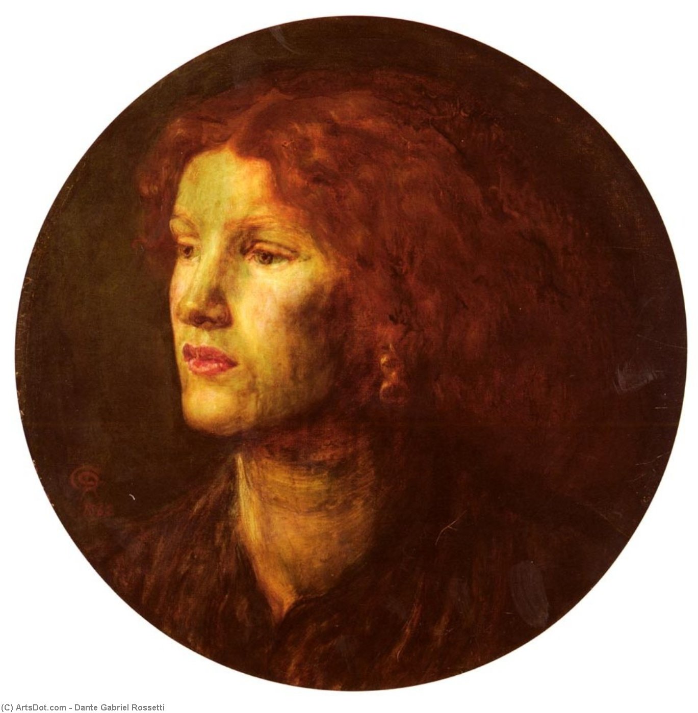 WikiOO.org - Енциклопедия за изящни изкуства - Живопис, Произведения на изкуството Dante Gabriel Rossetti - Fanny Cornforth 1