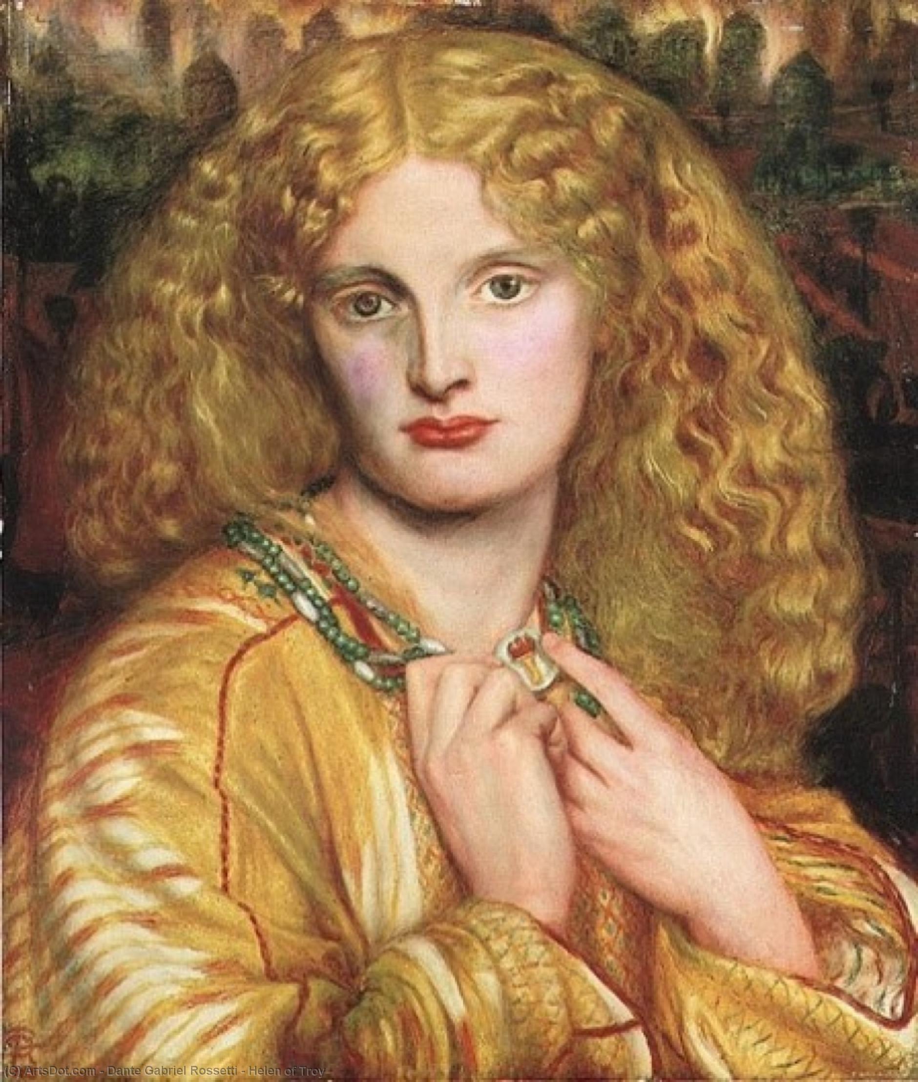 Wikioo.org - สารานุกรมวิจิตรศิลป์ - จิตรกรรม Dante Gabriel Rossetti - Helen of Troy