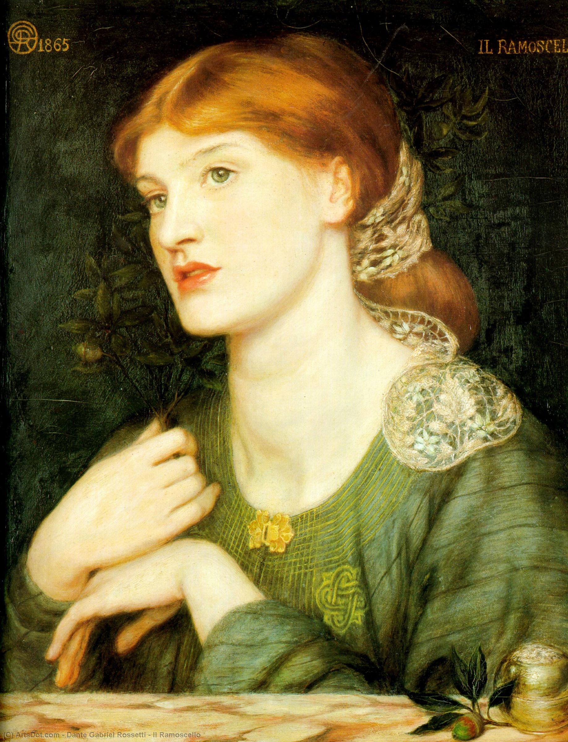 WikiOO.org - Encyclopedia of Fine Arts - Maleri, Artwork Dante Gabriel Rossetti - Il Ramoscello
