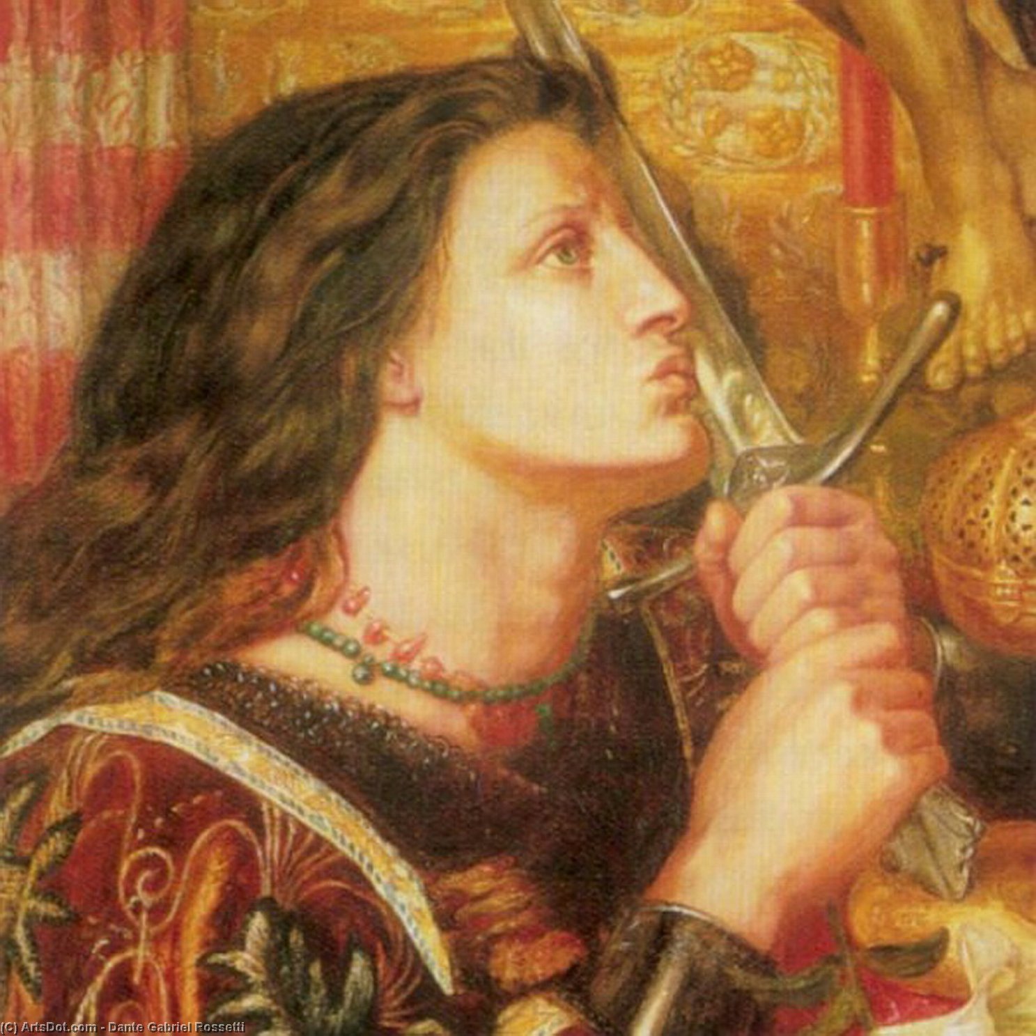 Wikioo.org - สารานุกรมวิจิตรศิลป์ - จิตรกรรม Dante Gabriel Rossetti - Joan of Arc