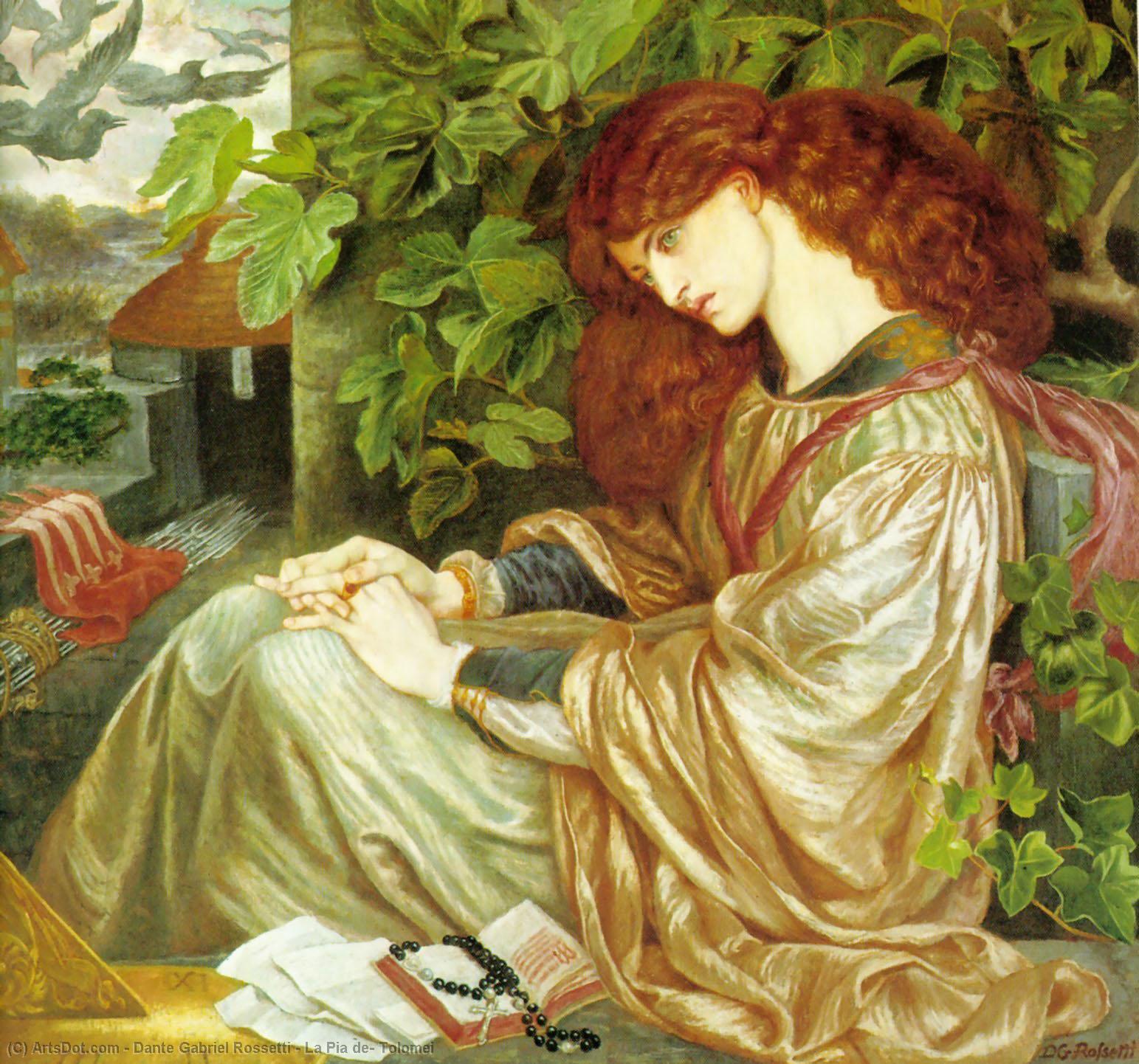 WikiOO.org - Enciklopedija dailės - Tapyba, meno kuriniai Dante Gabriel Rossetti - La Pia de' Tolomei