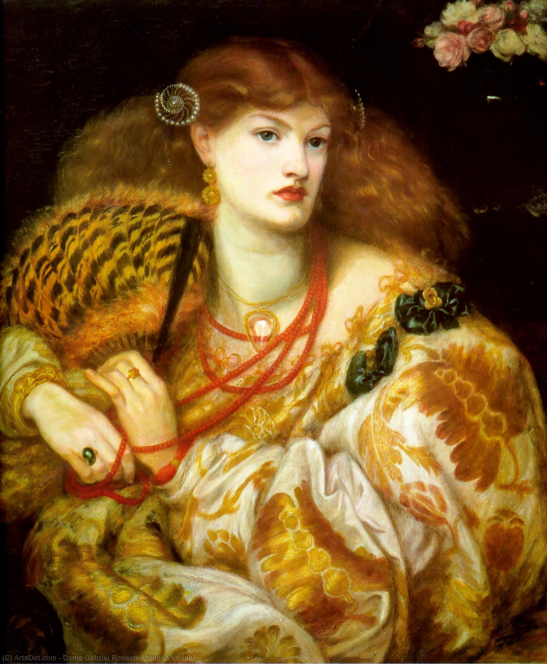 Wikioo.org - The Encyclopedia of Fine Arts - Painting, Artwork by Dante Gabriel Rossetti - Monna Vanna