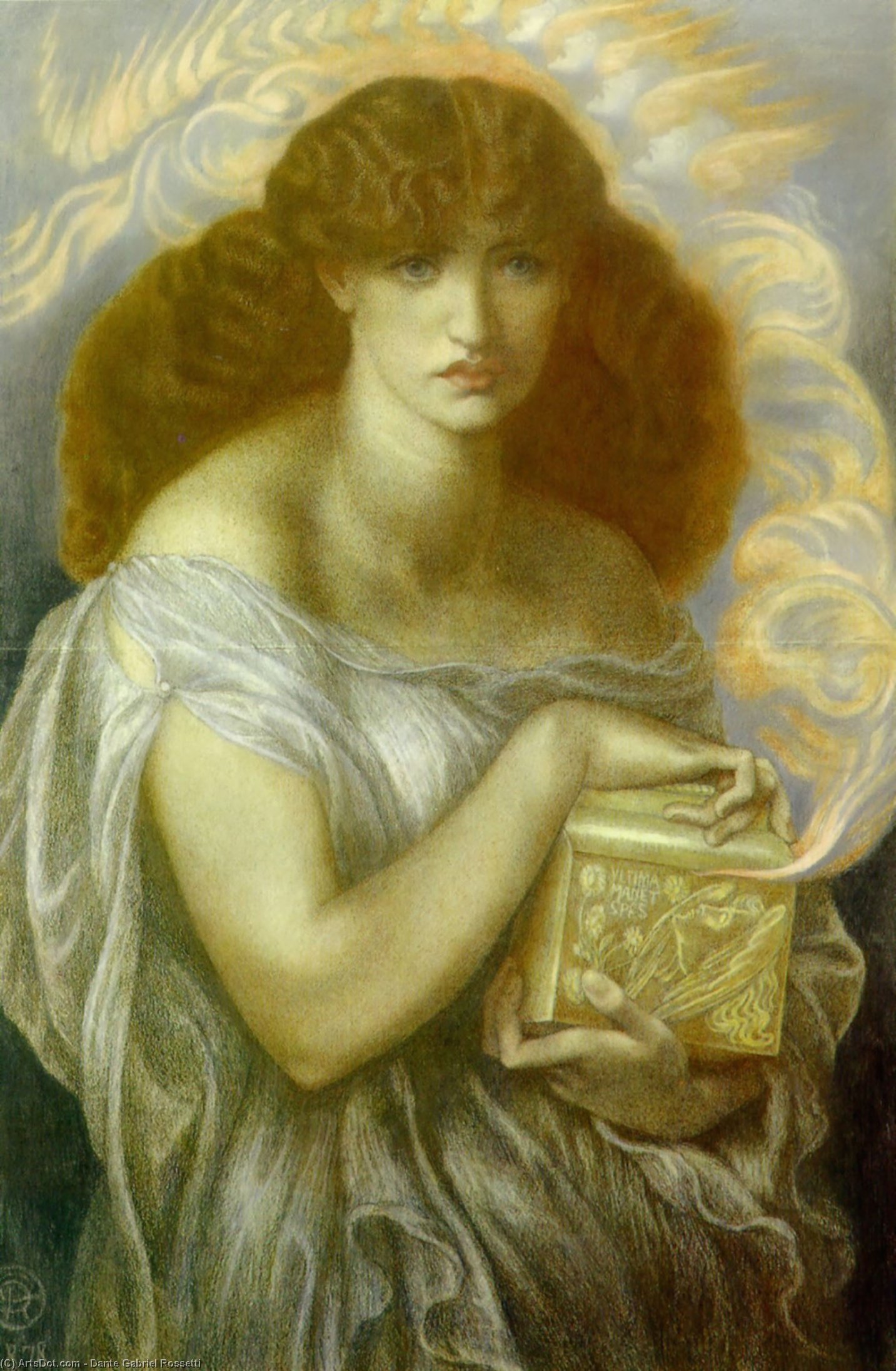 Wikioo.org – L'Enciclopedia delle Belle Arti - Pittura, Opere di Dante Gabriel Rossetti - Pandora