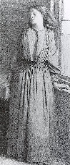 Wikioo.org - The Encyclopedia of Fine Arts - Painting, Artwork by Dante Gabriel Rossetti - Portrait of Elizabeth Siddal 1