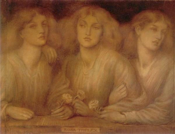 WikiOO.org - Enciklopedija dailės - Tapyba, meno kuriniai Dante Gabriel Rossetti - Rosa Triplex