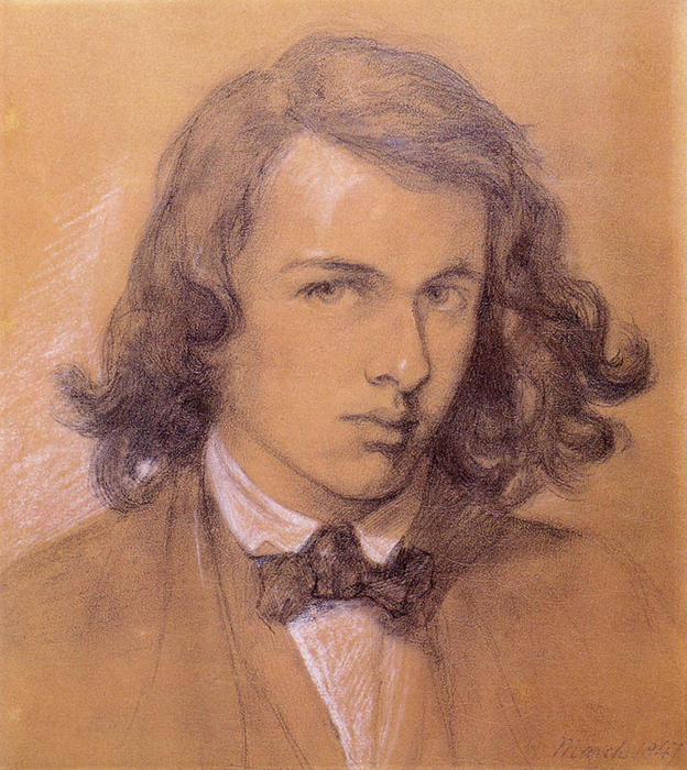 Wikioo.org – La Enciclopedia de las Bellas Artes - Pintura, Obras de arte de Dante Gabriel Rossetti - autorretrato