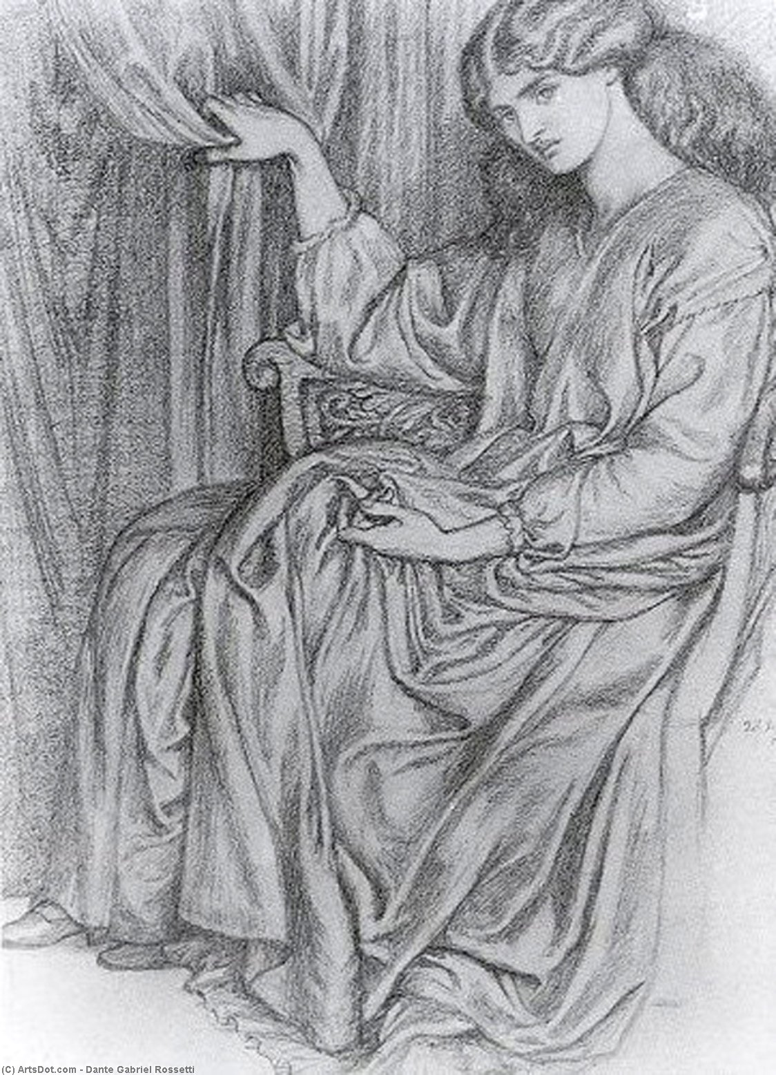 WikiOO.org - Güzel Sanatlar Ansiklopedisi - Resim, Resimler Dante Gabriel Rossetti - Silence