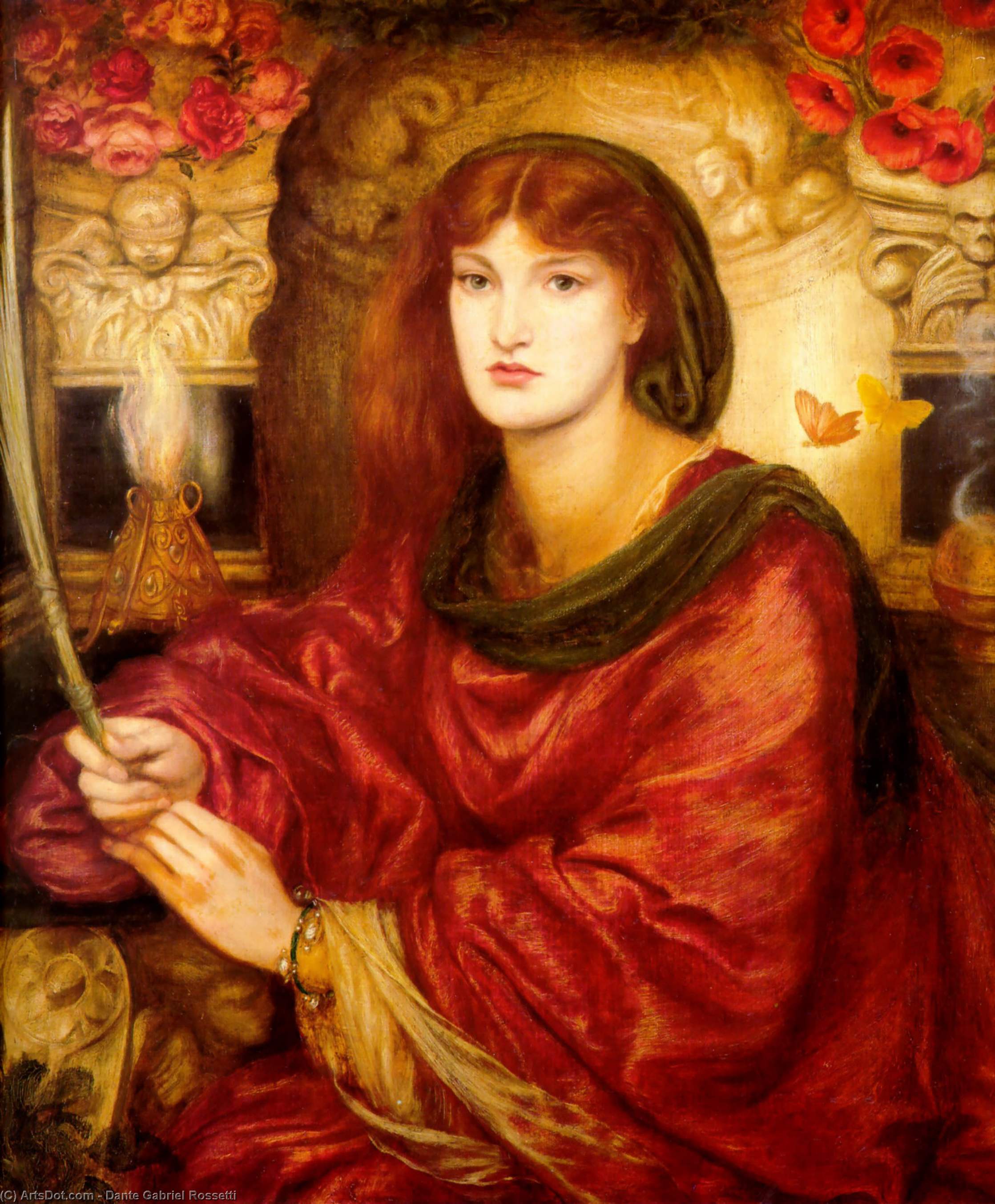 WikiOO.org - אנציקלופדיה לאמנויות יפות - ציור, יצירות אמנות Dante Gabriel Rossetti - Sybilla Palmifera