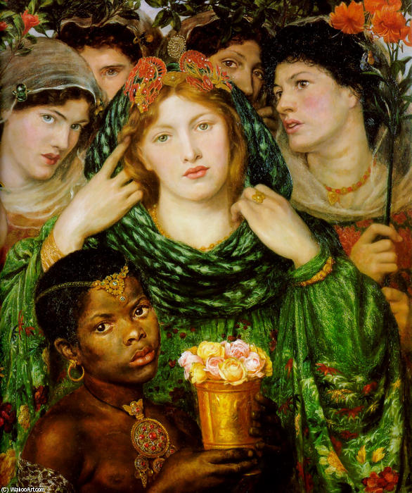 Wikoo.org - موسوعة الفنون الجميلة - اللوحة، العمل الفني Dante Gabriel Rossetti - The Beloved