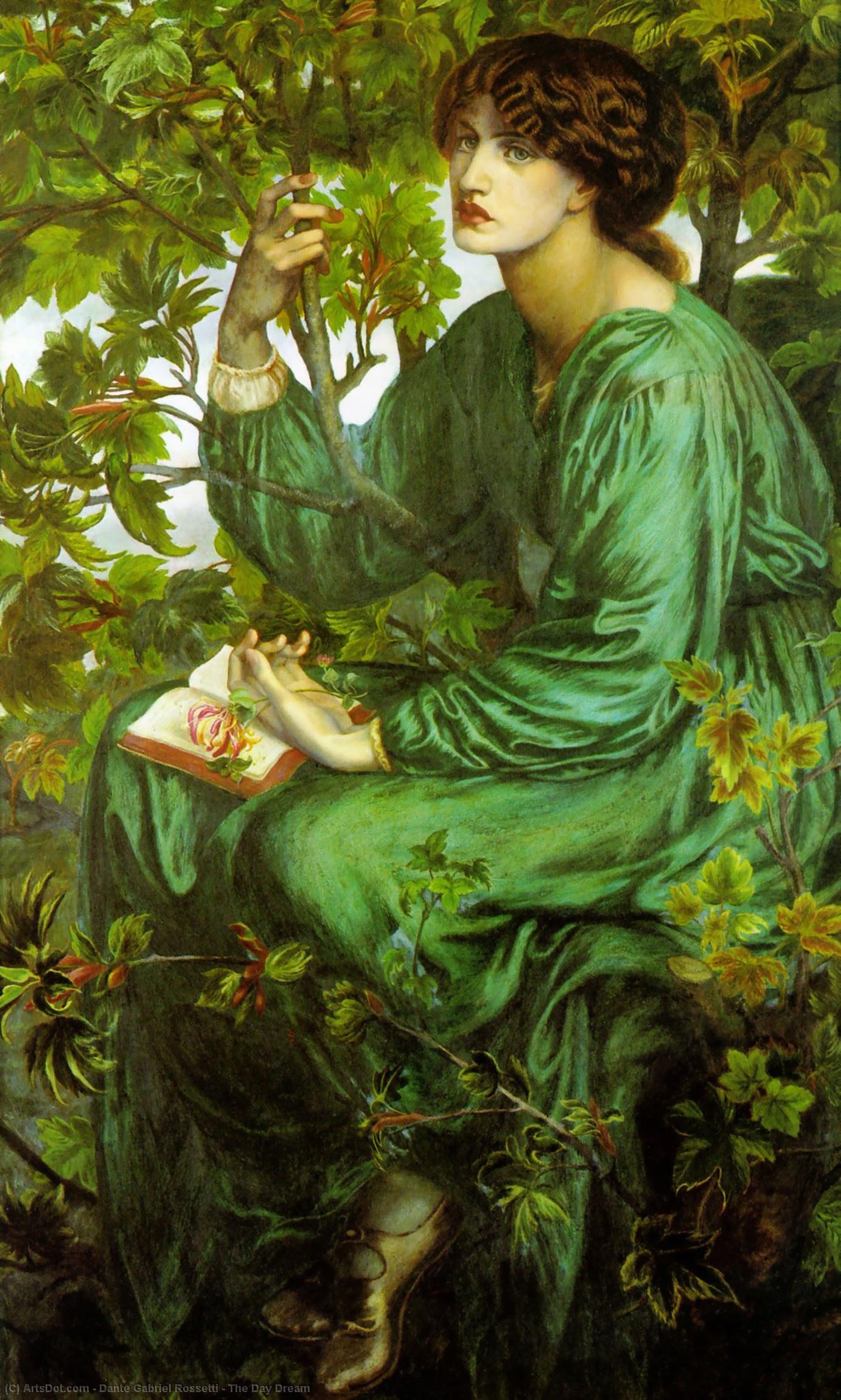 WikiOO.org - Encyclopedia of Fine Arts - Schilderen, Artwork Dante Gabriel Rossetti - The Day Dream