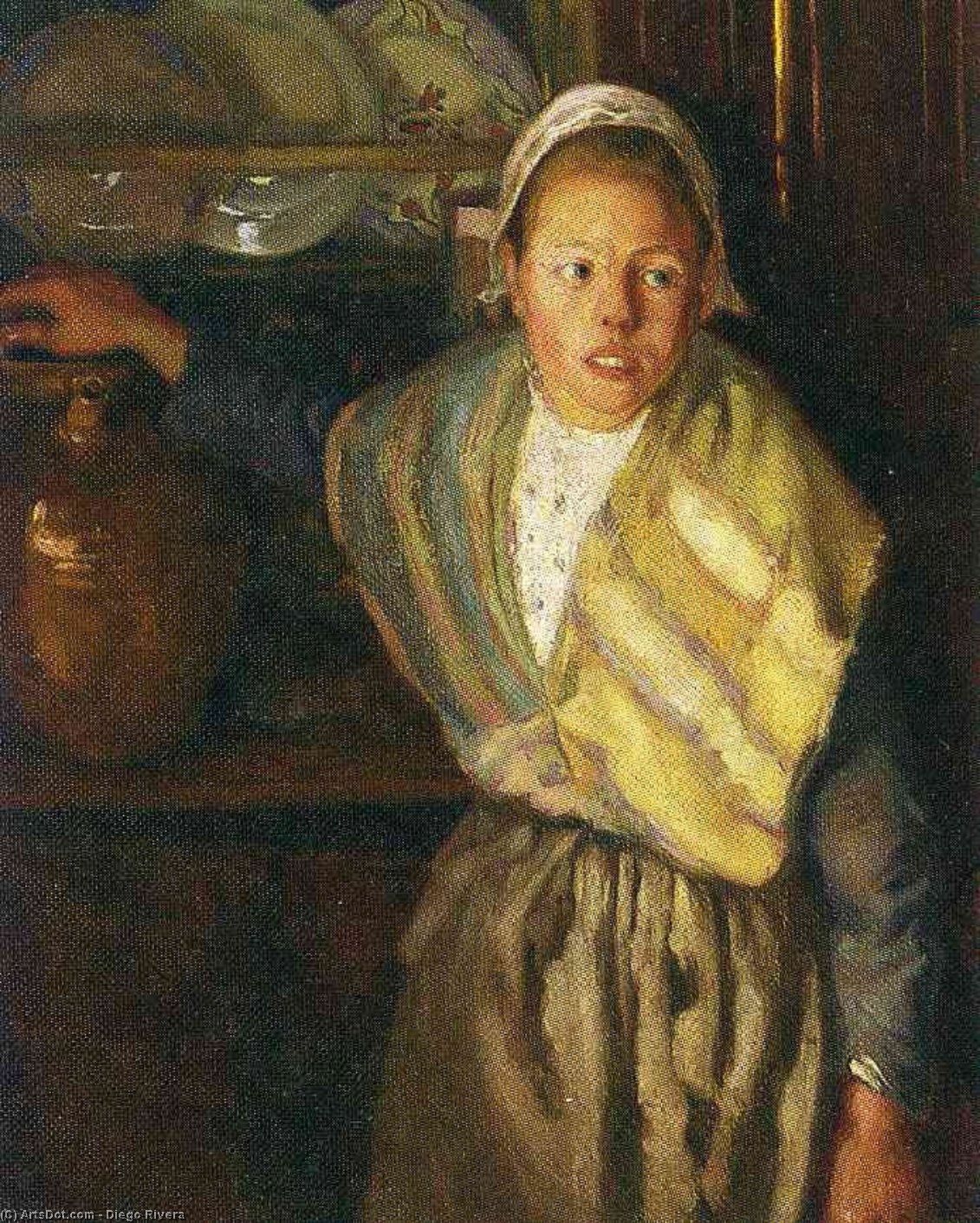 WikiOO.org - Encyclopedia of Fine Arts - Målning, konstverk Diego Rivera - Breton Girl