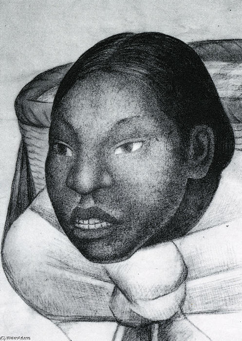 Wikioo.org – La Enciclopedia de las Bellas Artes - Pintura, Obras de arte de Diego Rivera - Mujer india