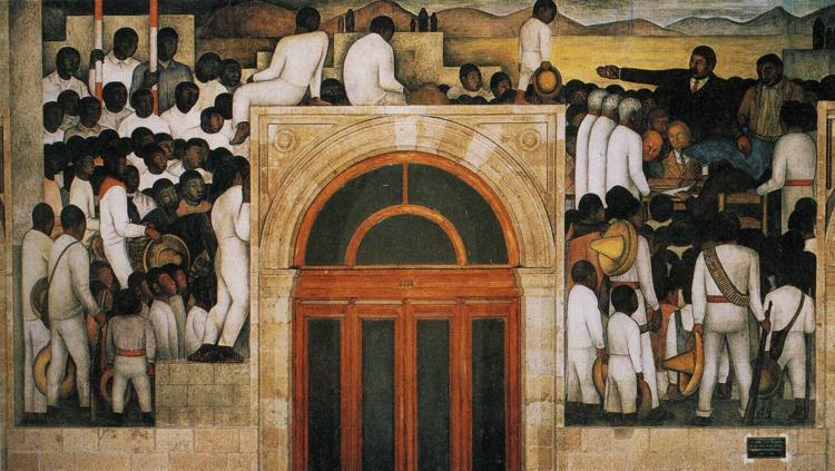 Wikioo.org - The Encyclopedia of Fine Arts - Painting, Artwork by Diego Rivera - Land and Freedom